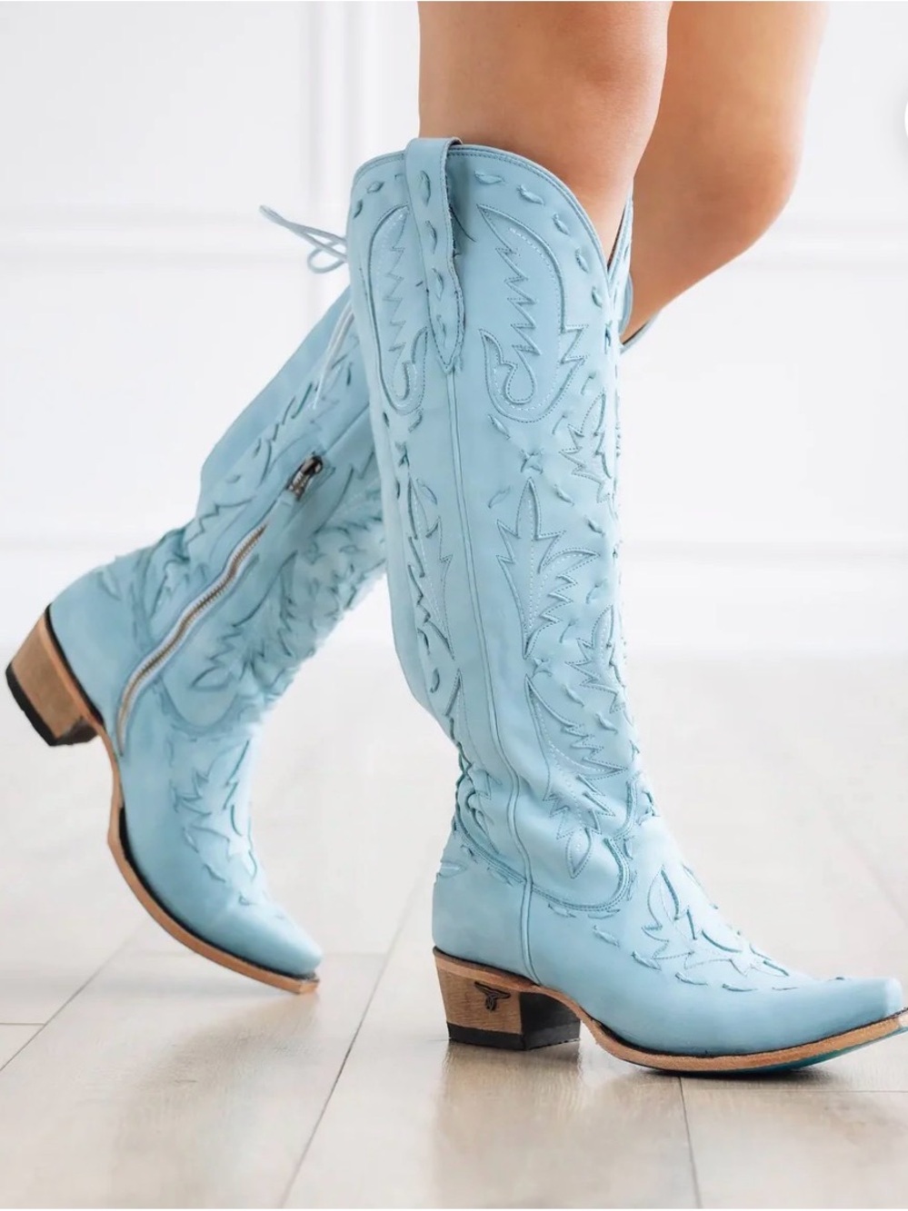 Lane Reverie knee high corset powder blue 9.5.